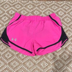 Under Armour Bright Pink Athletic Shorts     Girls Size - Youth Medium